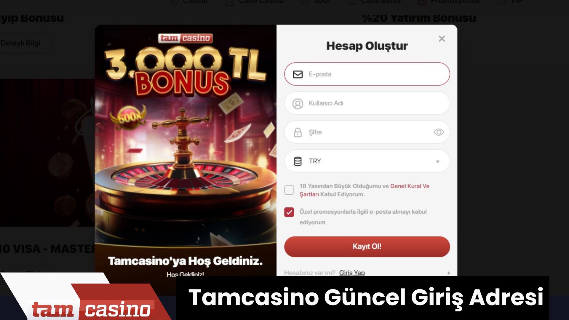 Tamcasino Güncel Giriş